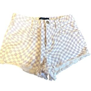 NWOT Aeropostale Purple and White Jean Shorts
